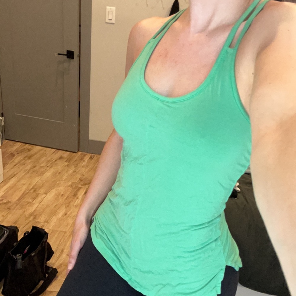 North Face kelly green racer back tank